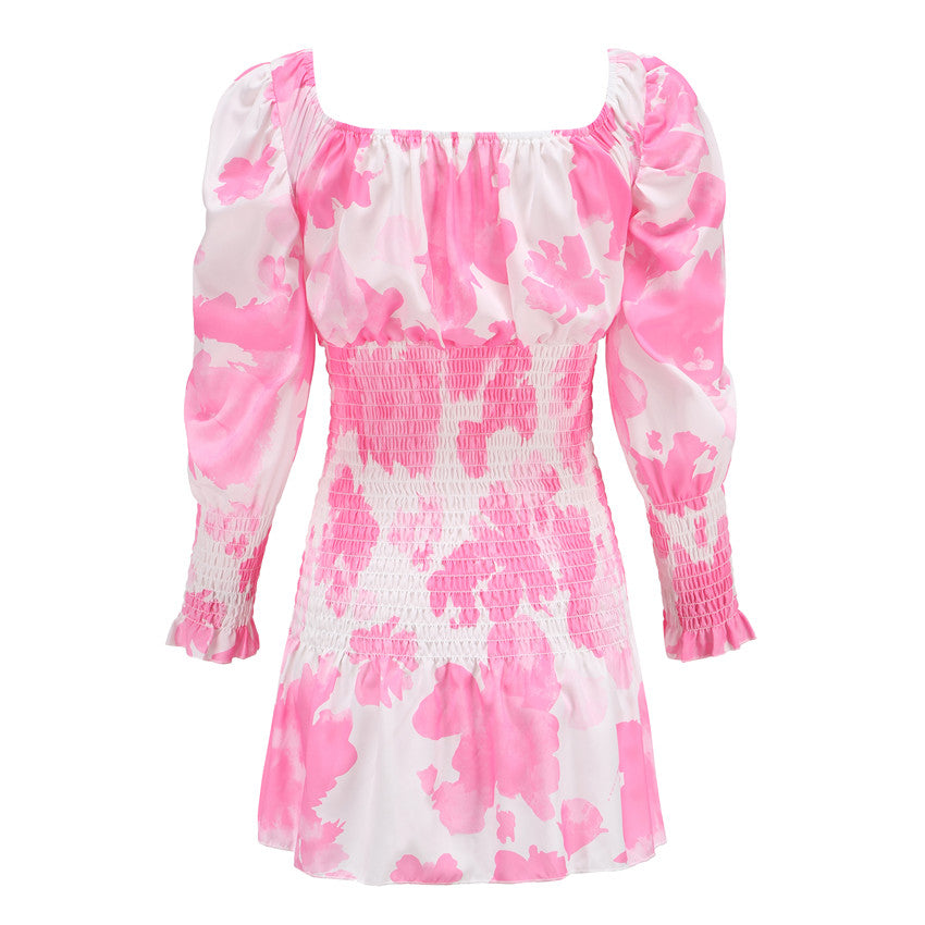 Women Pink Holiday Vocation Mini Dress