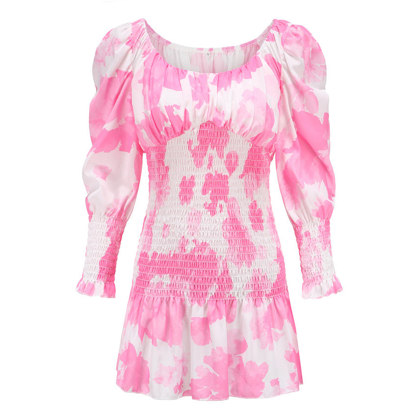 Women Pink Holiday Vocation Mini Dress